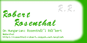 robert rosenthal business card
